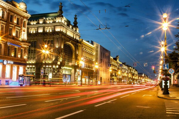 Moskau. Newski-Prospekt in St. Petersburg