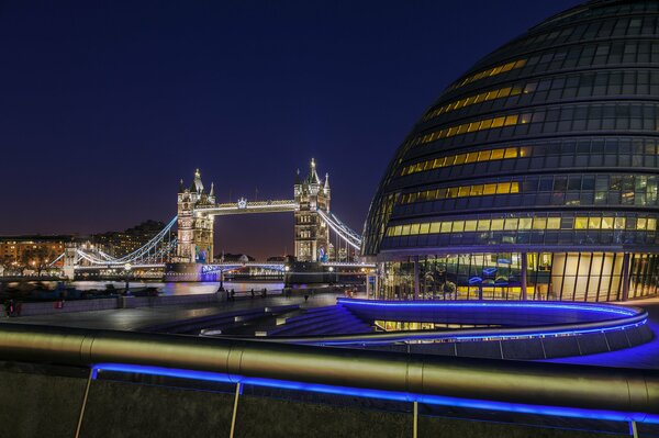 View of the bridge over the River Thames