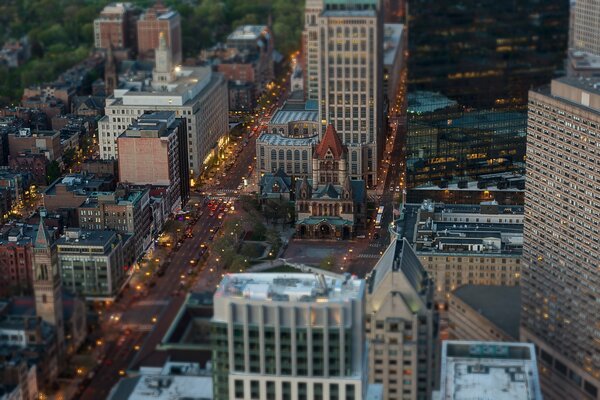 Chiesa di Boston. Vista in pianta