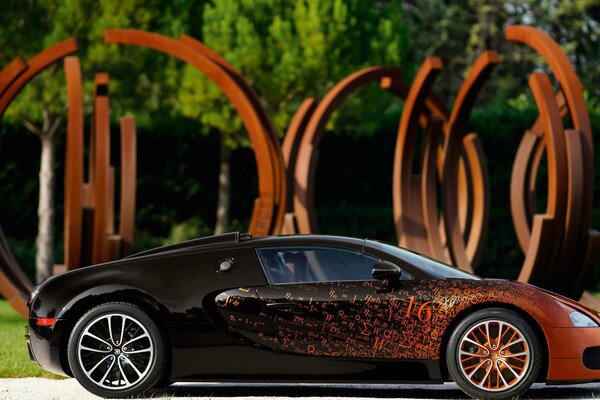 A unique version of the Bugatti veyron car