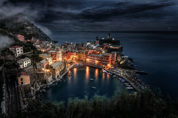 A bay in Italy, a view of the coast