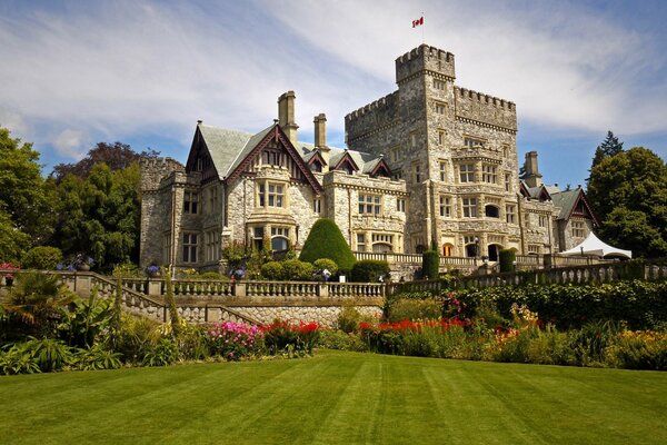 El castillo de Hatley en Canadá en Columbia Británica