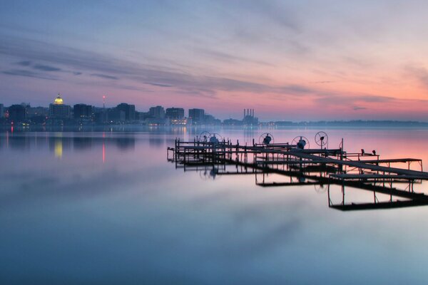 Sonnenuntergang am Madison City Lake