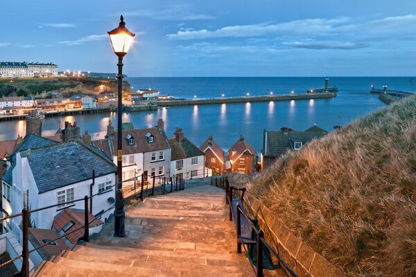 A pier in North Yorkshire in England