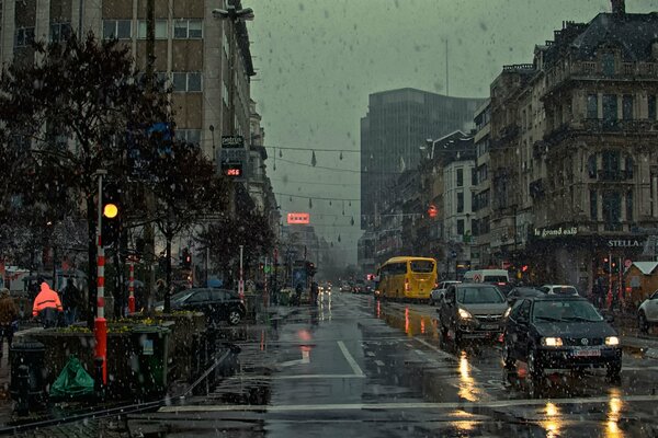 In Belgium, snowy streets look very different