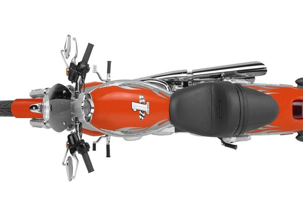 Orange Harley Davidson Motorrad