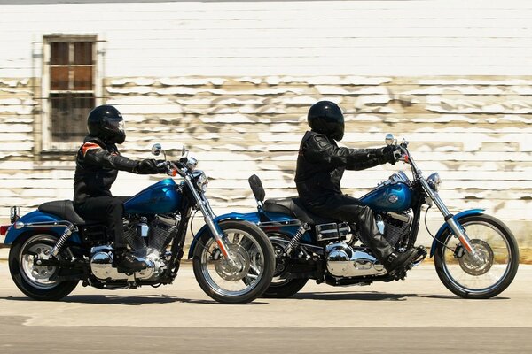 Harley Davidson bike with riders