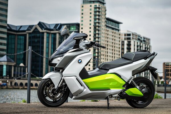 BMW electric motorcycle in London