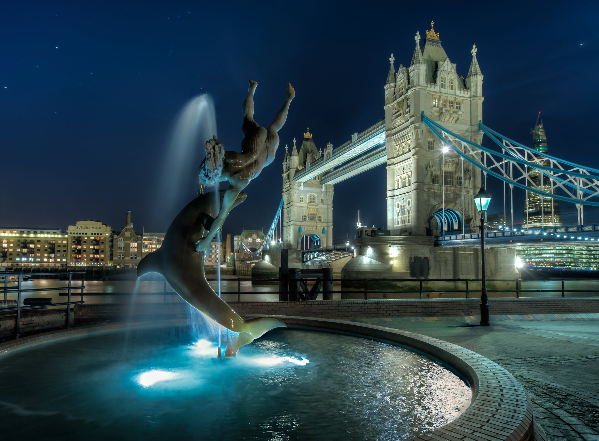 tower bridge england london uk night