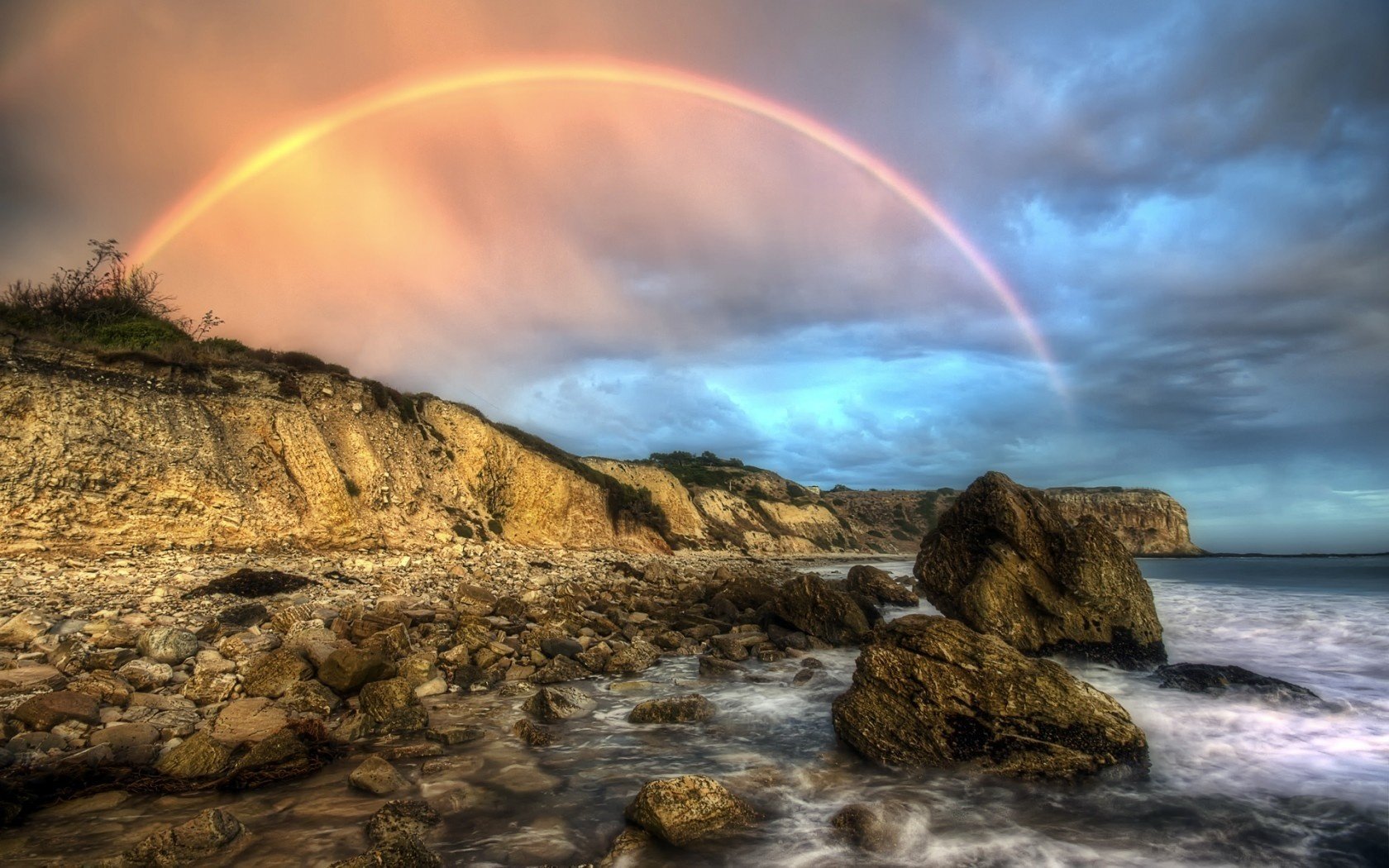 rocky shore stones sea