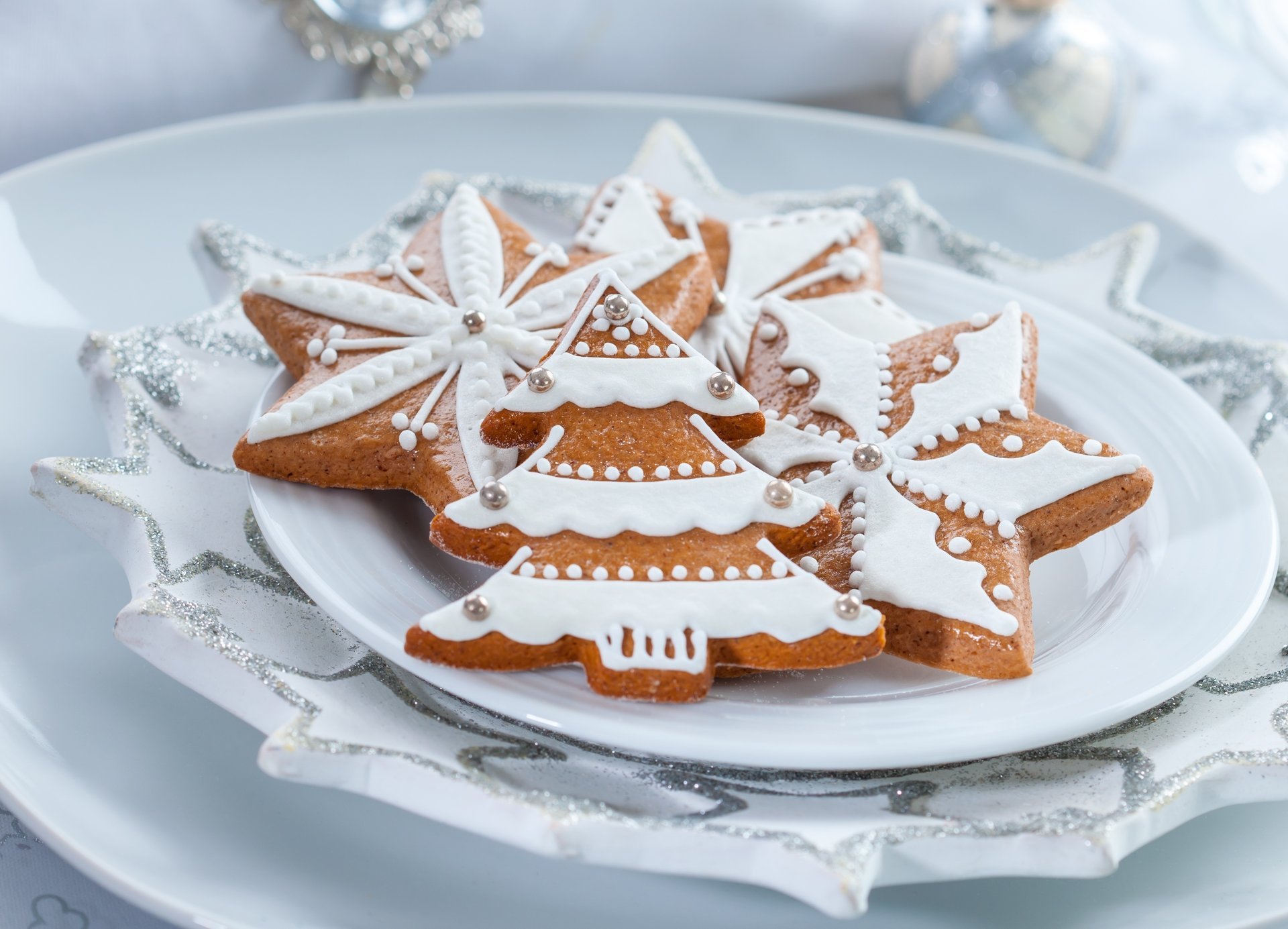 galletas año nuevo estrellas árboles de navidad