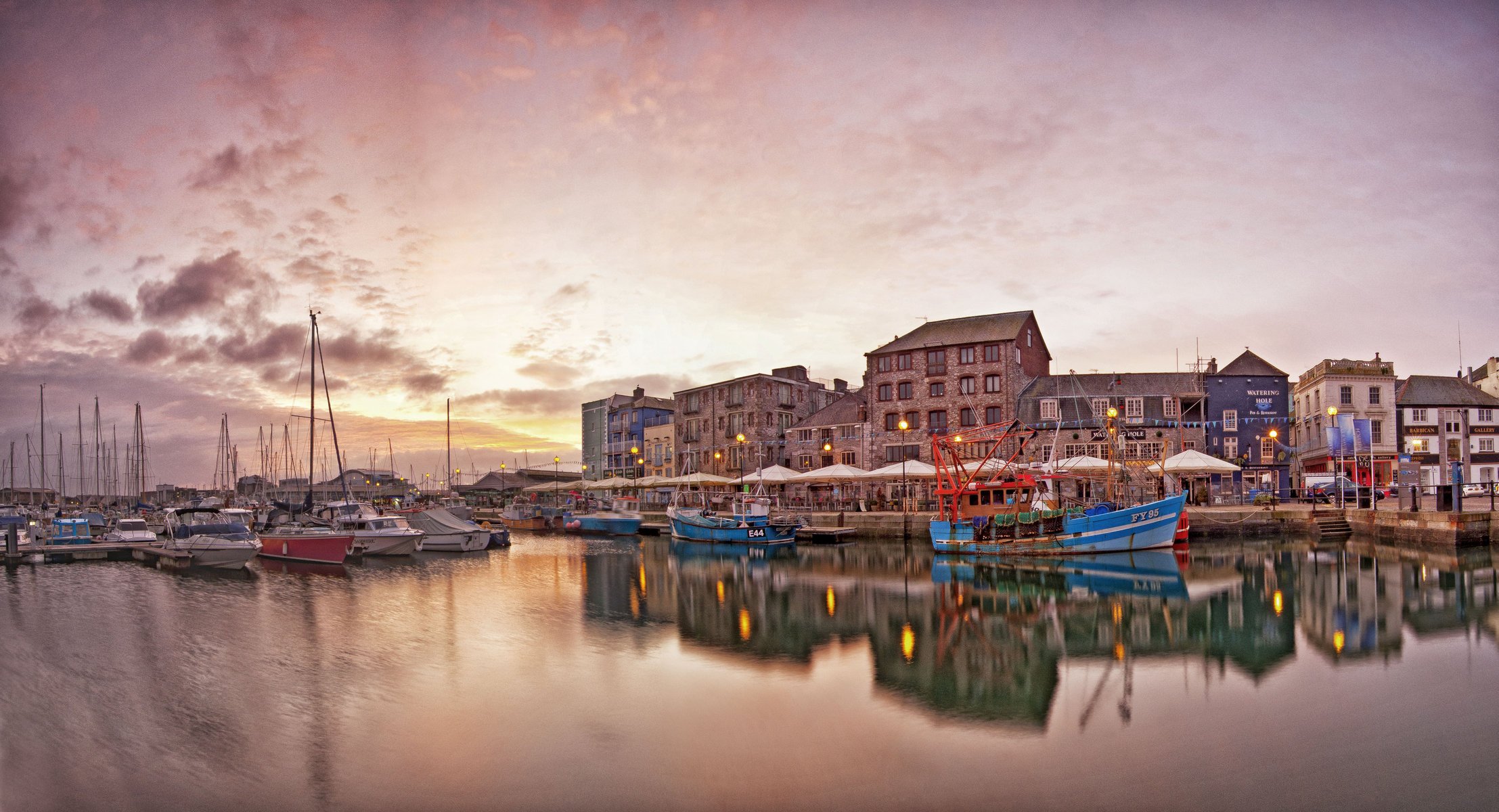 embankment sea bay fishing boat yacht house dawn