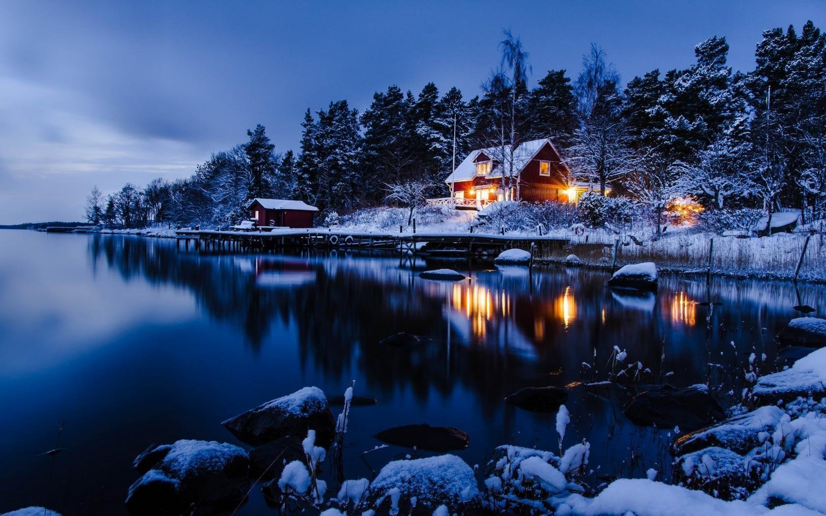 tockholm foresta alberi acqua svezia casa