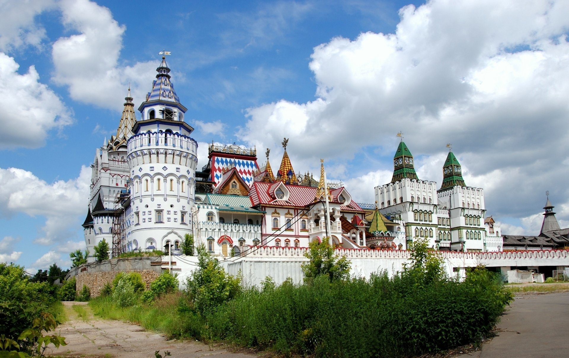 kremlin castillo ciudad cúpulas pared papel pintado izmailovo complejo cultural y de entretenimiento fondo pantalla ancha pantalla completa pantalla ancha pantalla ancha cúpula