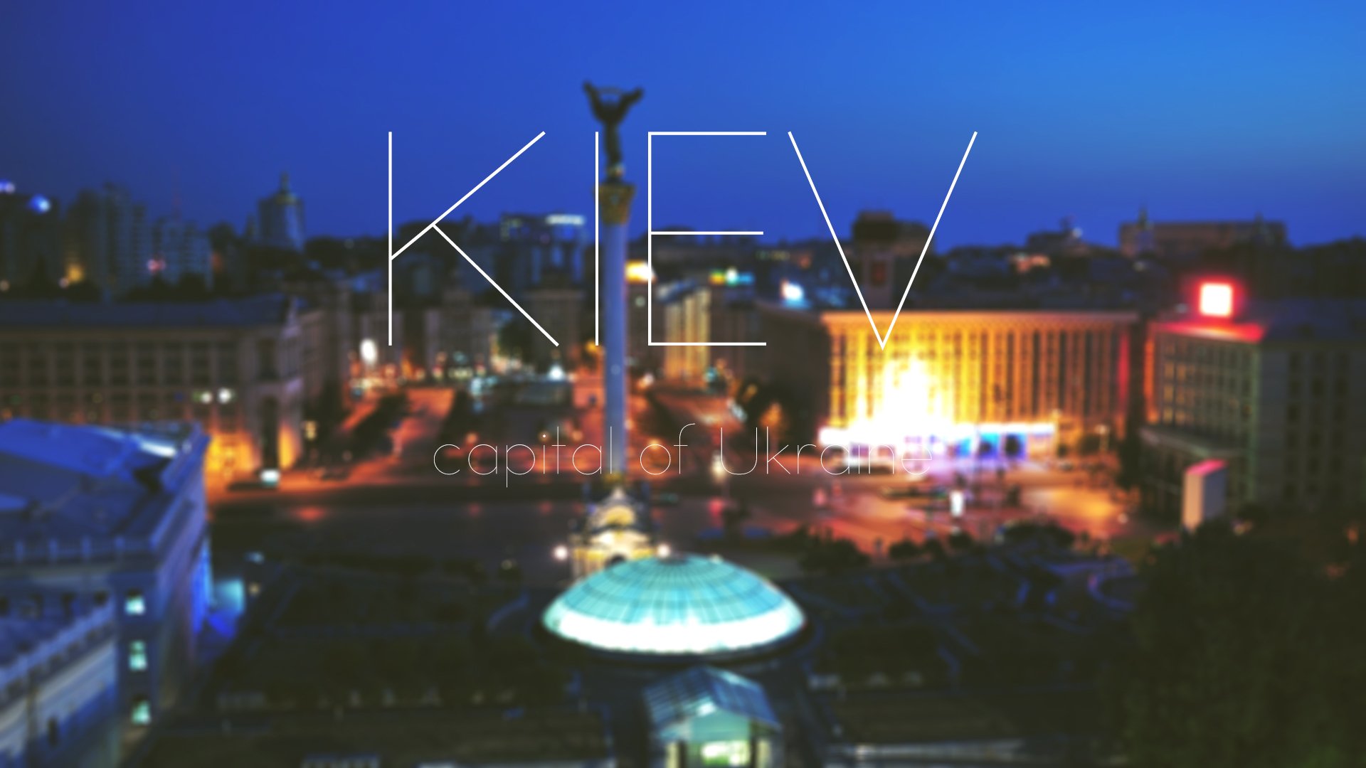 kiev ucrania noche ciudad