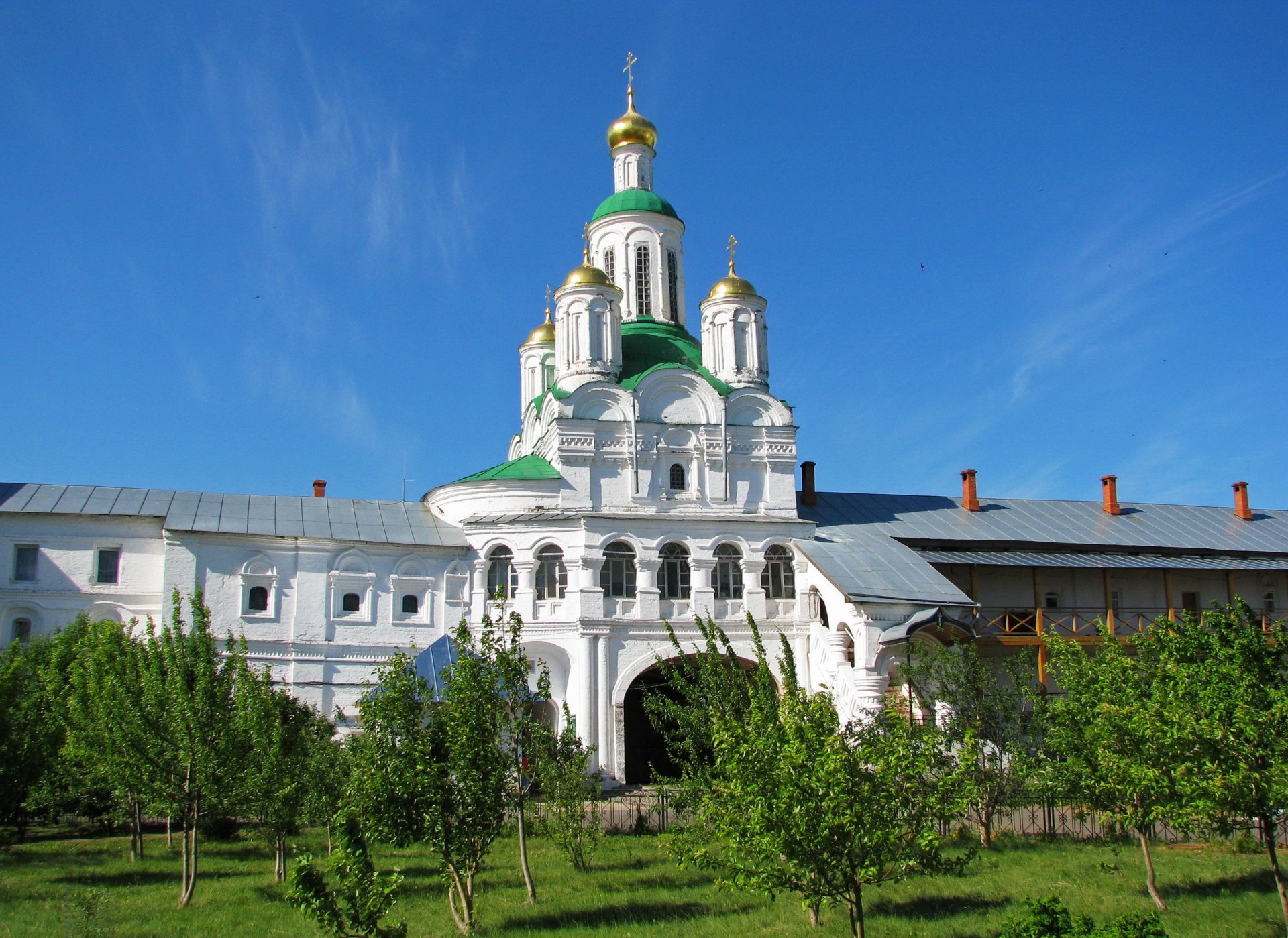 temple monastery cathedral russia makaryev monastery town photo