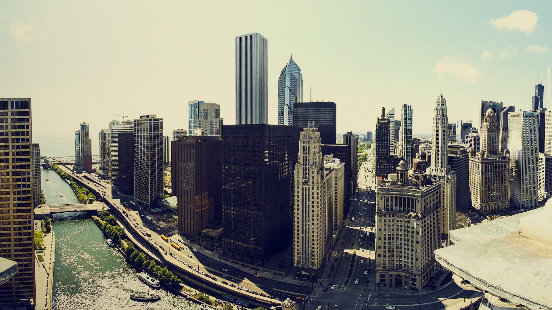 gratte-ciel bâtiments maisons amérique états-unis chicago