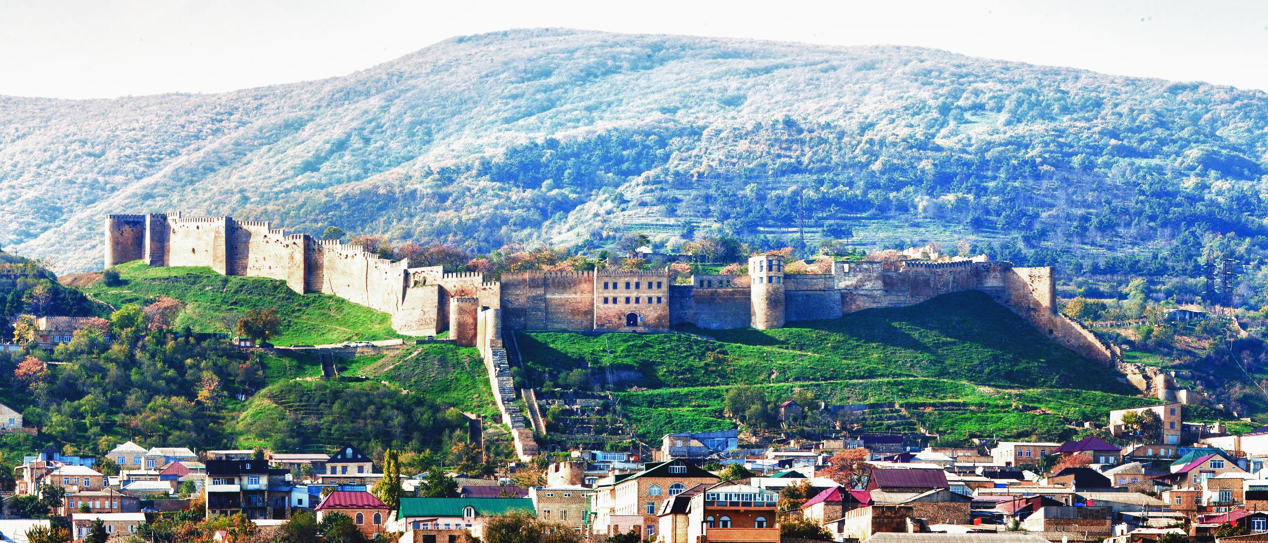 derbent fortress naryn-kala is the oldest city 5000 years dagestan town