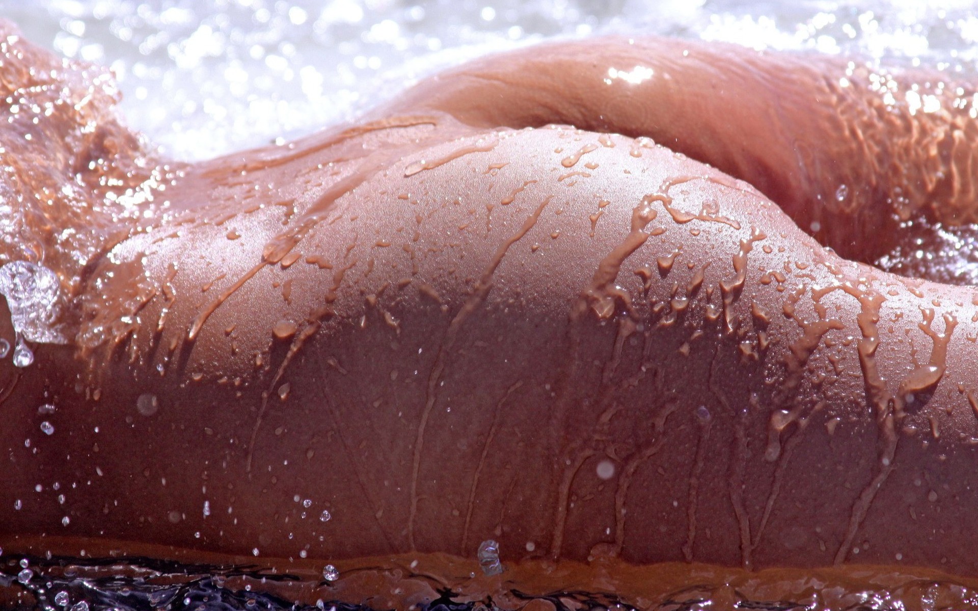 glutei culo acqua