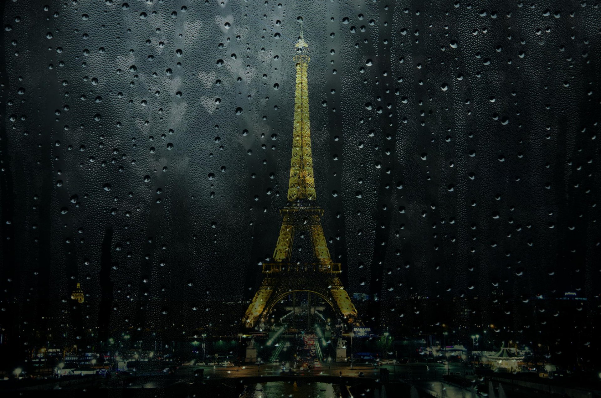 torre eiffel parís gotas corazones