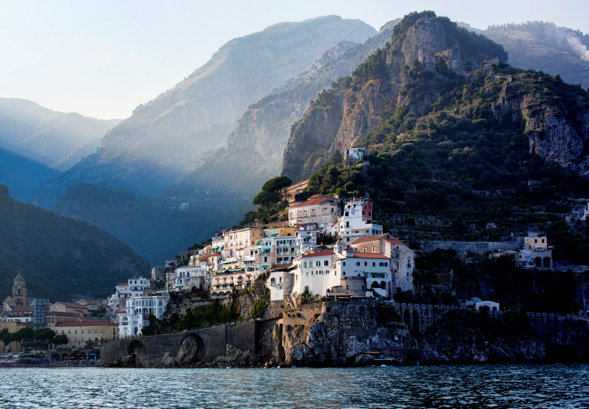 italy mountain coast town ravello