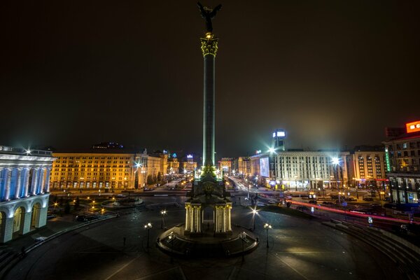 Unabhängigkeit Maidan Nacht Ukraine