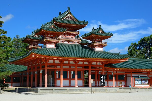 Tempio di Kyoto nel sole del giorno