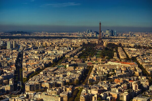 View of the Eiffel Tower in France