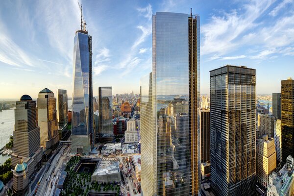 Top view of modern New York