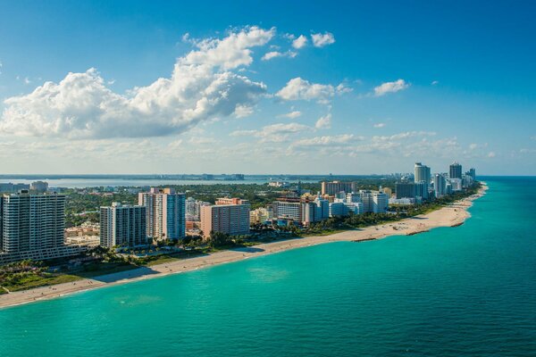 Miami city on the ocean