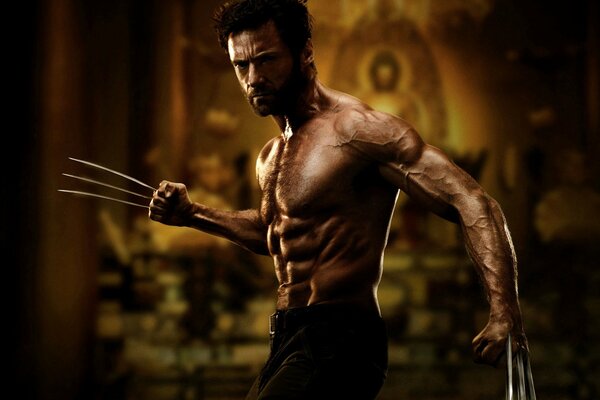 Hugh Jackman nel ruolo di Wolverine