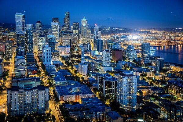 Night cityscape in Washington