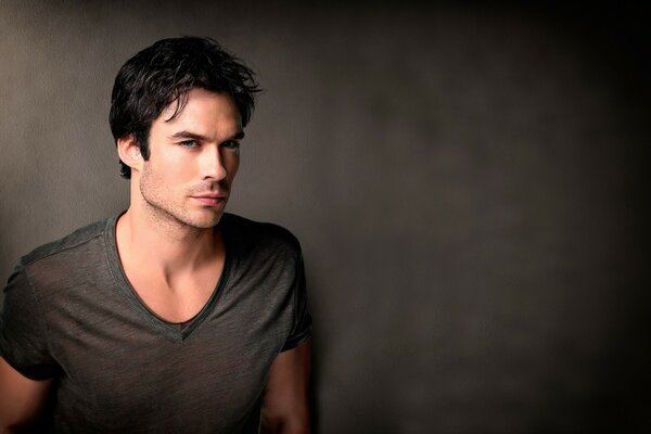 Photo shoot of an actor from The Vampire Diaries .