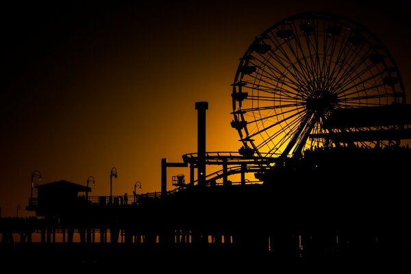 Riesenrad in santa monica, Kalifornien