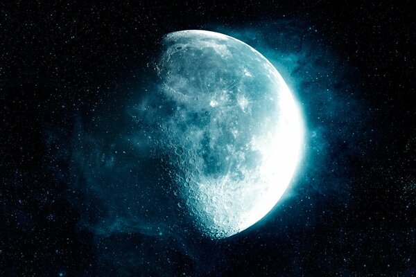 A soluble moon in cosmic darkness