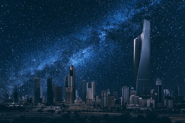 Starry sky over Kuwait