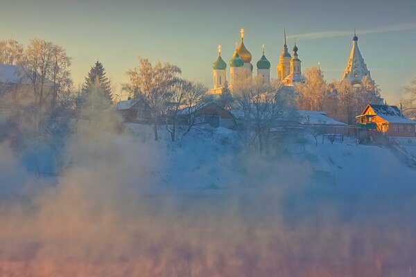 Frosty dawn with bells ringing