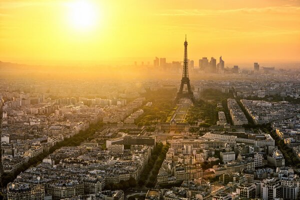 Vista di Parigi e della Torre Eiffel