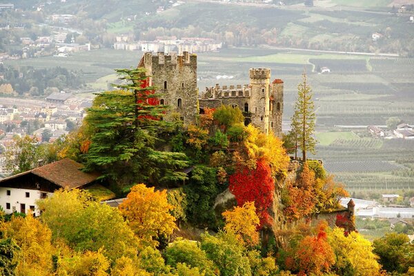 Golden autumn has painted the city in bright colors