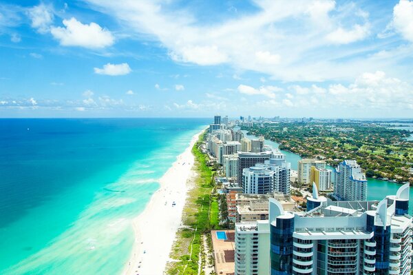 Spiaggia estiva a Miami in Florida