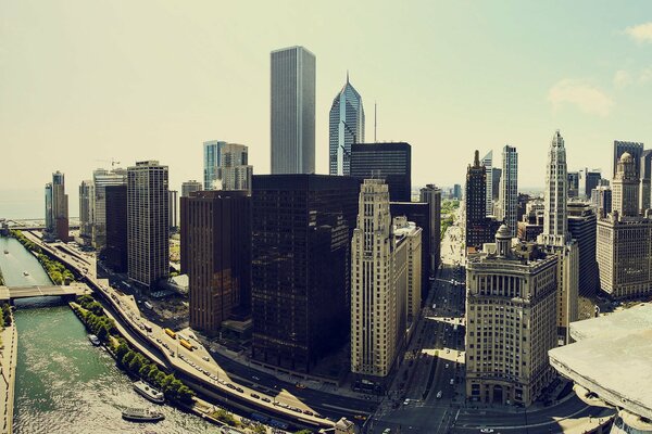 Gratte-ciel de la ville de Chicago, États-Unis