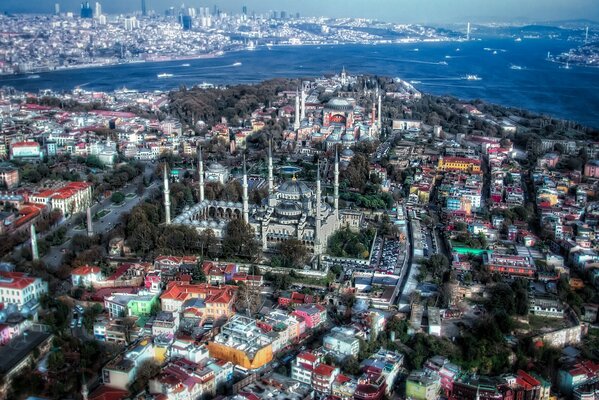 Foto della città dall alto Istanbul, Turchia