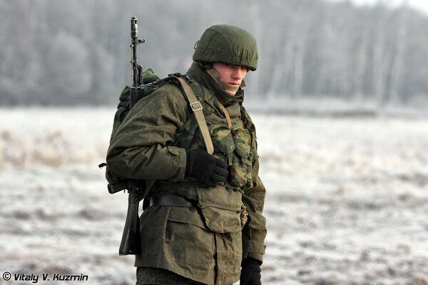 Soldat russe employé dans les forces aéroportées