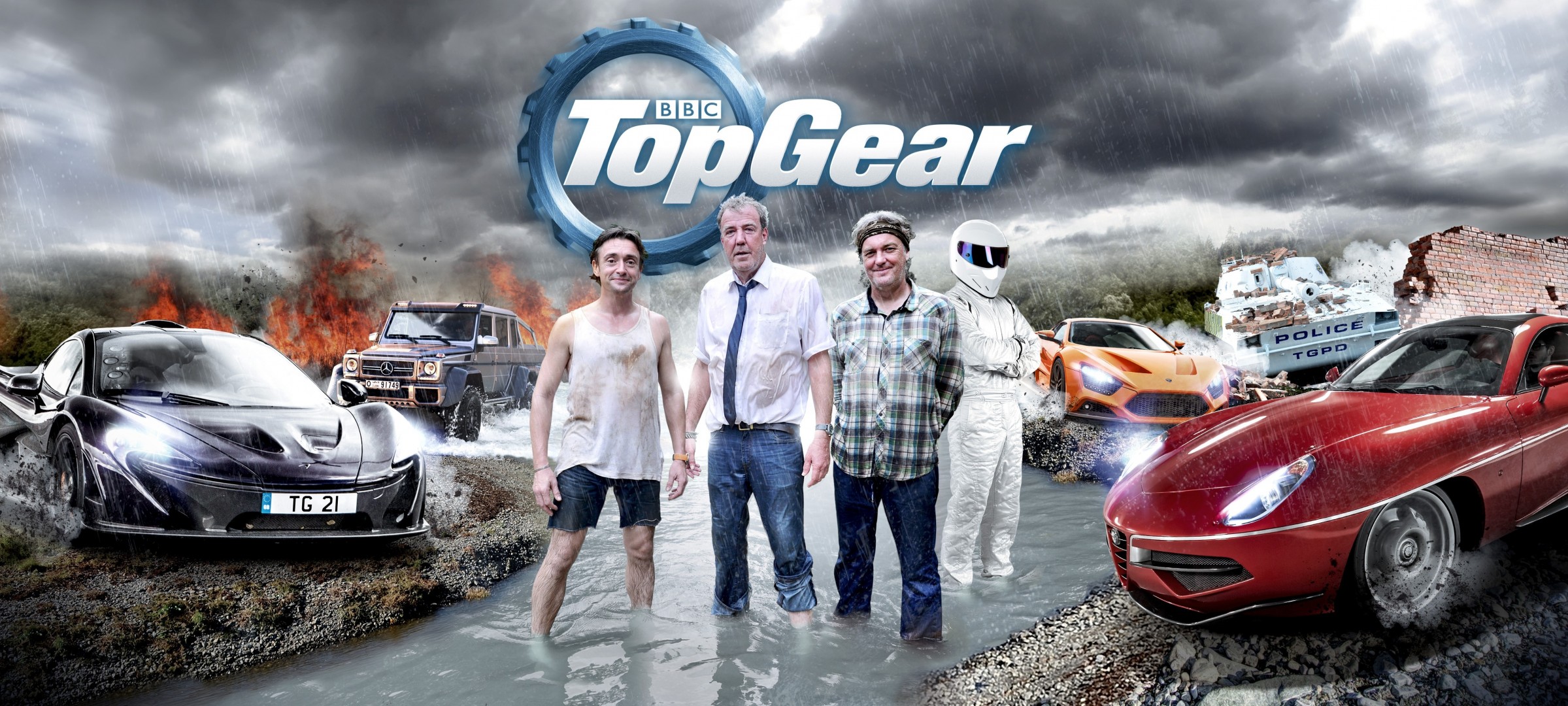 top gear richard hammond james may jeremy clarkson stig lead