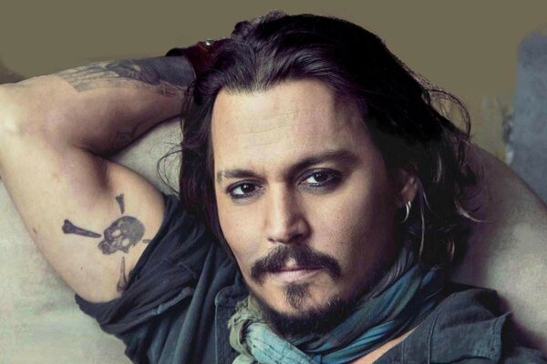 Der durchdringende Blick von Schauspieler Johnny depp