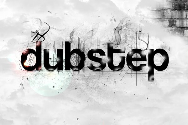 Sur fond blanc en grosses lettres noires Dubstep en anglais