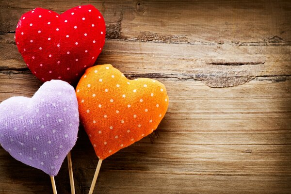 Coeurs multicolores pour la Saint-Valentin