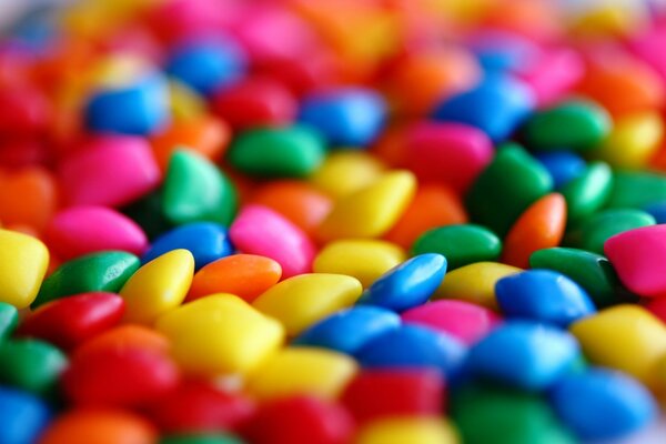 Colorful delicious candy dragees