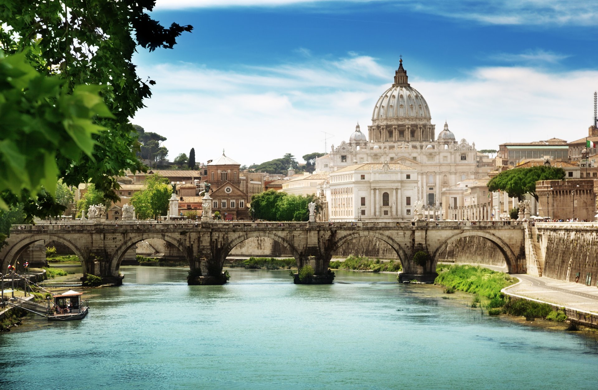 roma italia stato della città del vaticano ponte di san angelo basilica di san pietro vaticano san pietro ponte di san angelo architettura natura cielo nuvole fiume tevere