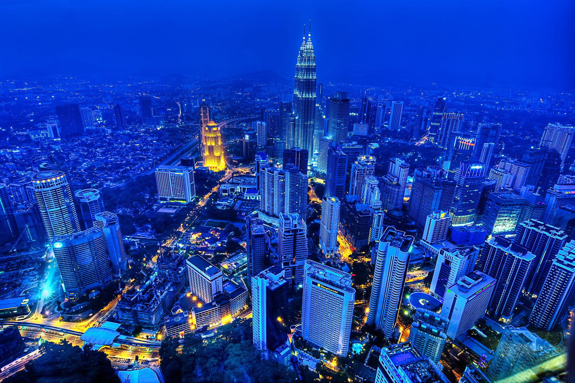 miasto kuala lumpur malezja noc lato